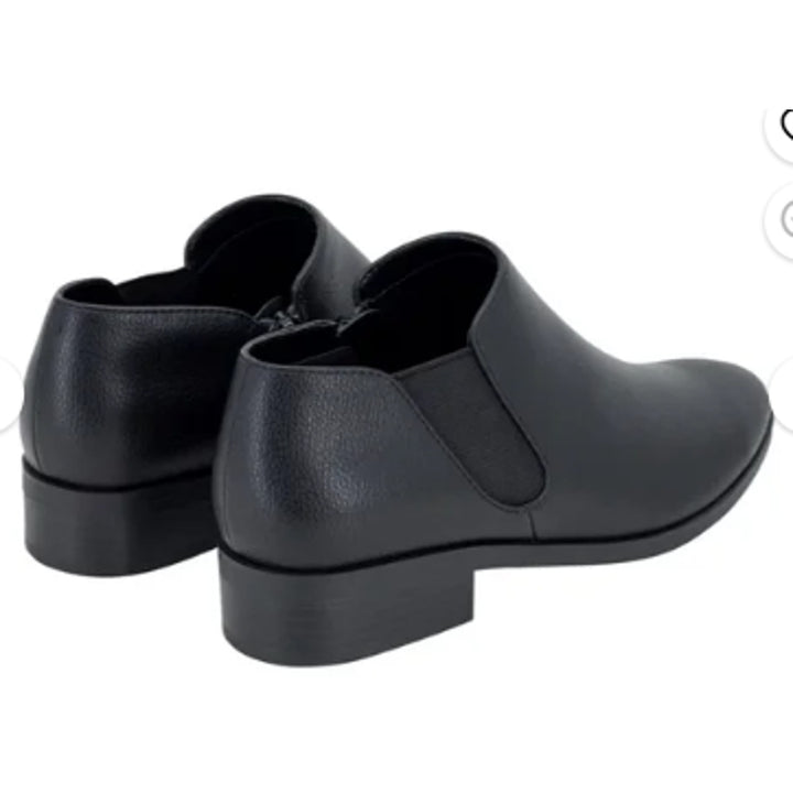 New in Box Kensie Womens Size 11 Black Faux Leather Sammy Ankle Booties Boots