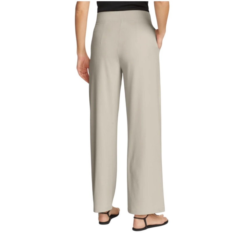 New Eddie Bauer Womens XL Pumice Tan Departure Elastic Waist Wide Leg Pants