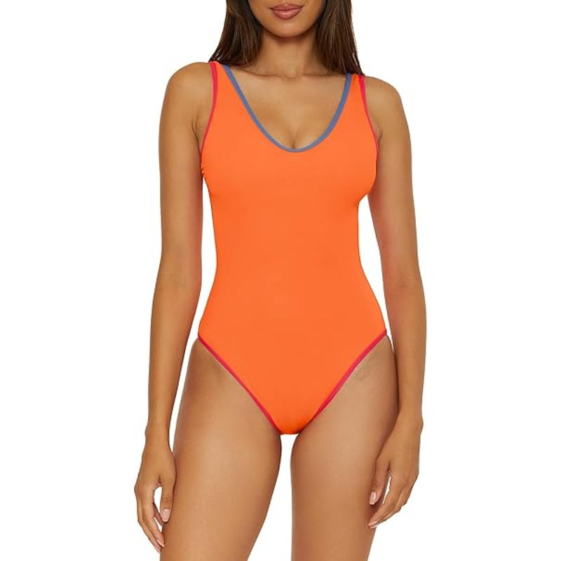 NWT New BCA by Rebecca Virtue Womens Medium Back Tie One Piece Swimsuit