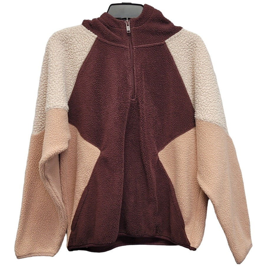 American Eagle Womens Medium 100% Polyester Long Sleeve Full Zip Sherpa Jacket
