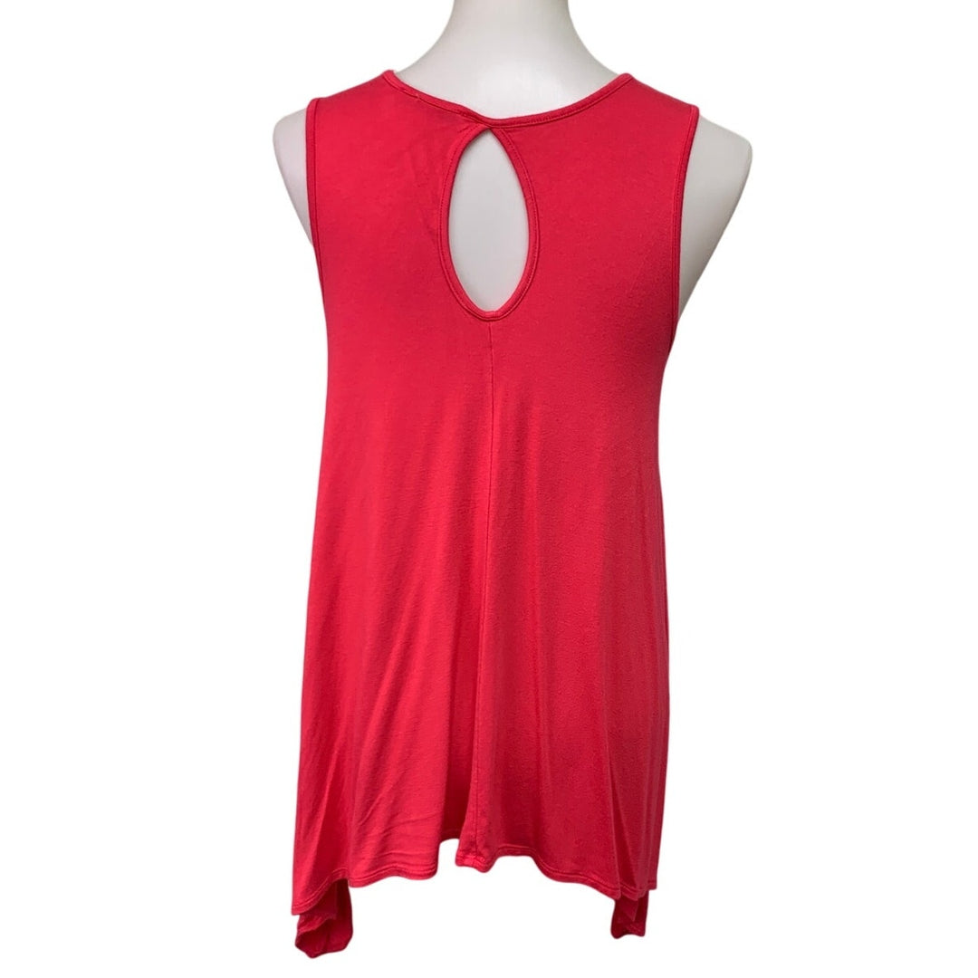 Hand Printed Upcycled Womens Large Pool Babe Sleeveless Long Flowy Tank Top