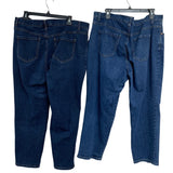 2 Gloria Vanderbilt Womens Plus Size 18W Cotton Blend Amanda Denim Blue Jeans