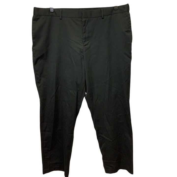 Lot of 3 Perry Ellis Portfolio 40 X 30 Basic Black Flat Front Dress Pants