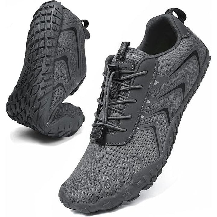 Ubfen Mens Size 13 Gray Elastic Lace Up Non Slip Quick Dry Barefoot Water Shoes