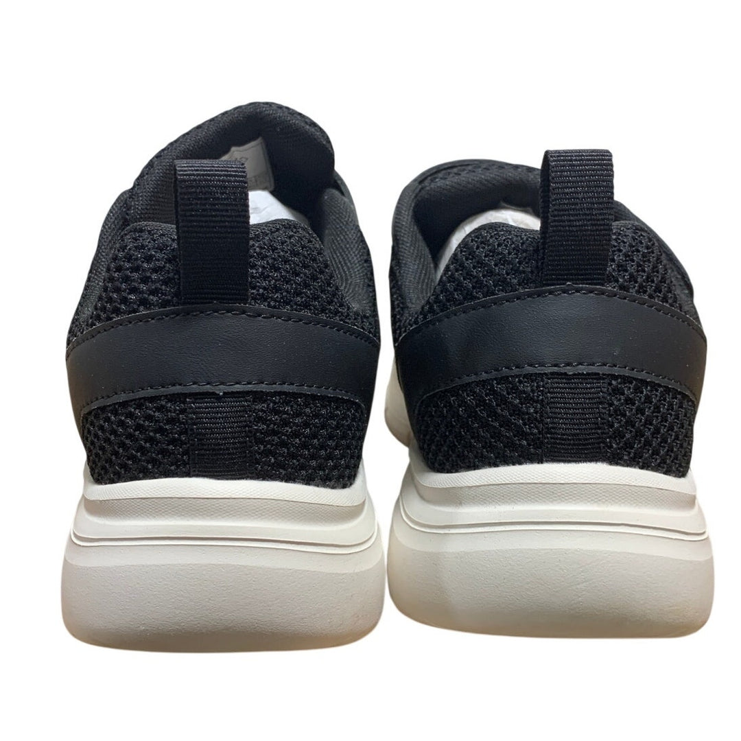 Fitville Womens Size 8 Black Sneakers Closed Round Toe Hook Loop Fastener Shoes