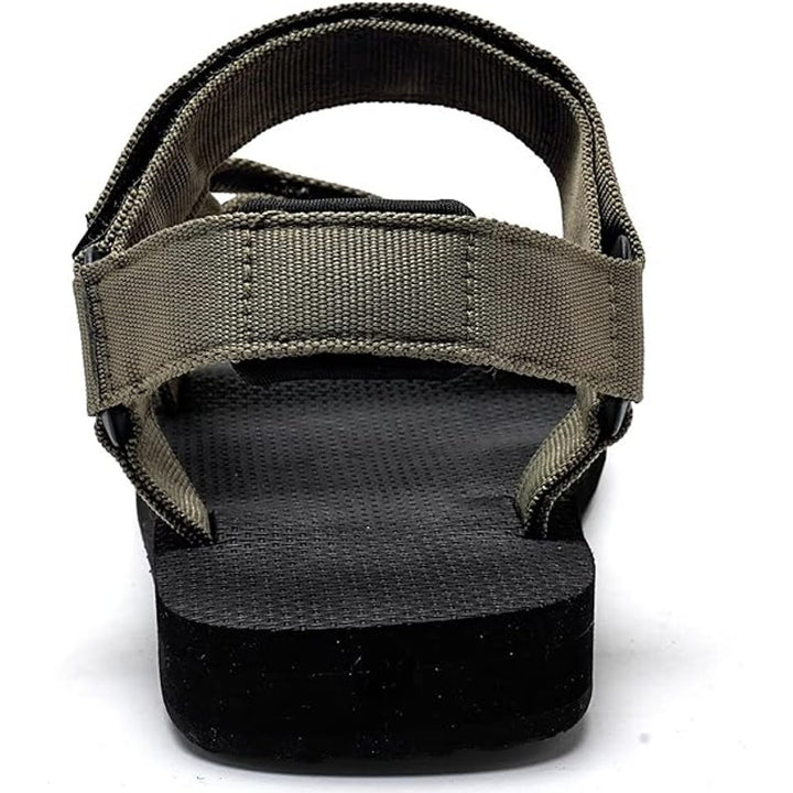 New WateLves Mens Size 10 Army Green Hook Loop Cushioned Open Toe Sandals