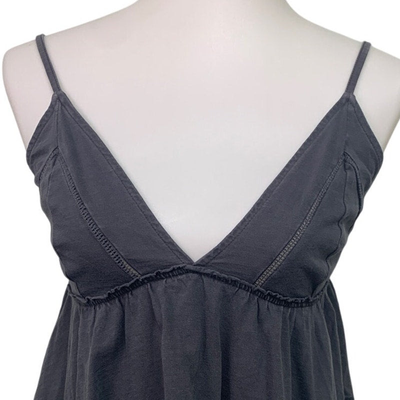 New Aerie Womens Small PolyCotton Spaghetti Strap Handkerchief Hem Tank Top
