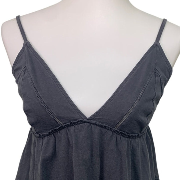New Aerie Womens Small PolyCotton Spaghetti Strap Handkerchief Hem Tank Top