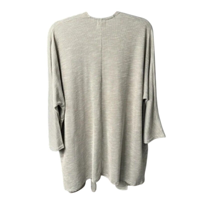 NWT New Donni Womens One Size Textured Stripe Open Front Long Sleeve Cardigan