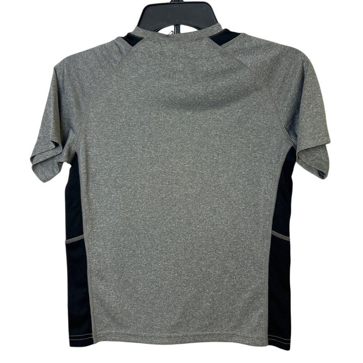 New Hand Printed Boys Small Heathered Here Comes Chaos Short Sleeve Tee Shirt
