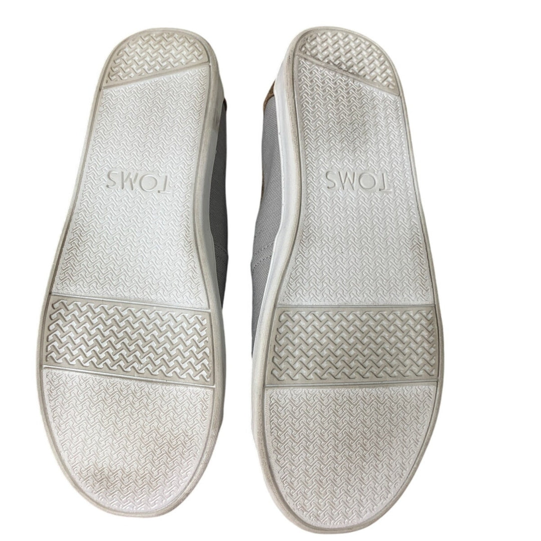 Toms Earthwise Womens Size 6 Gray Recycled Cotton Canvas Slip On Sneaker Shoes