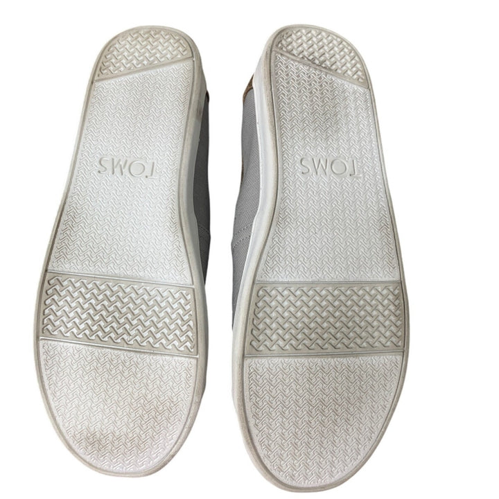 Toms Earthwise Womens Size 6 Gray Recycled Cotton Canvas Slip On Sneaker Shoes