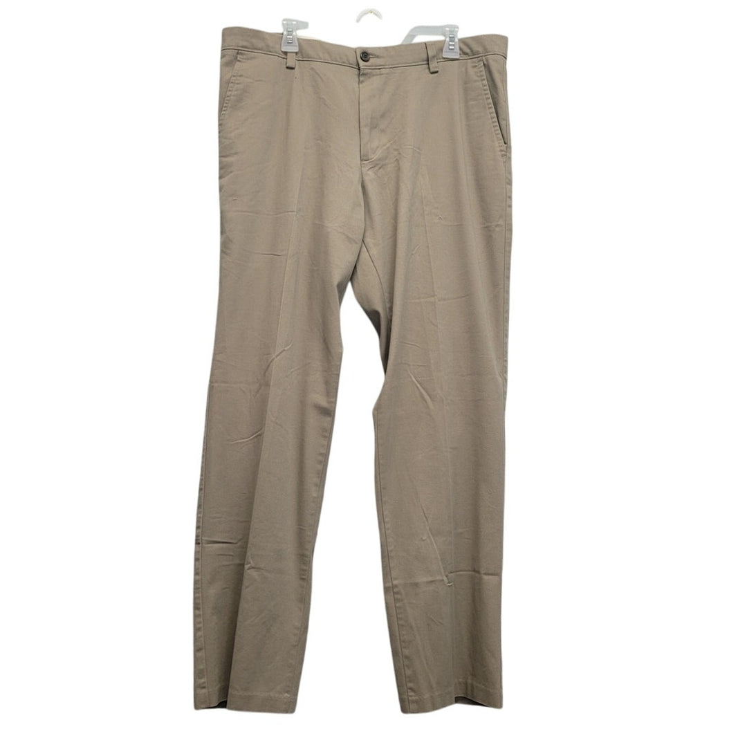 Dockers Mens 38 X 34 Cotton Blend Straight Fit Flat Front Dress Pants w Pockets