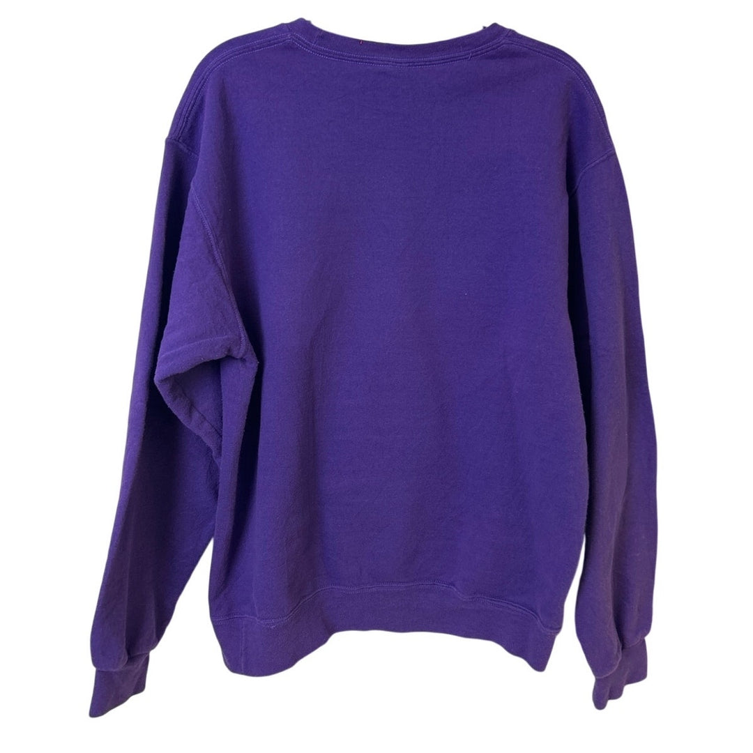 Upcycled Hand Printed Womens Medium Chaos Coordinator Long Sleeve Sweatshirt