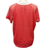 2 Cathy Daniels Womens XL Short Sleeve Orange Peach PolyCotton Sweater Tops