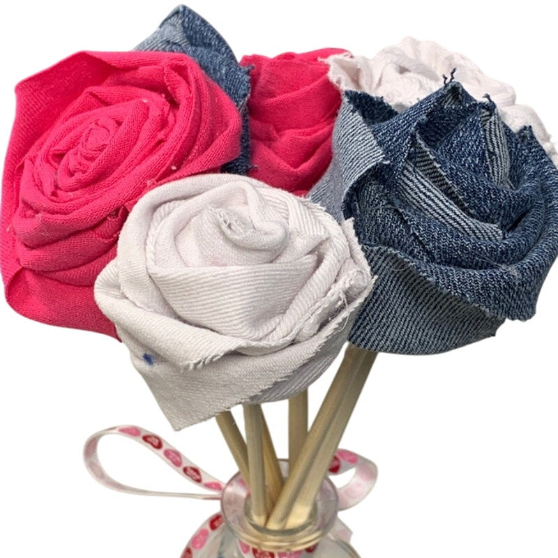 Handmade Upcycled Denim TShirt Valentine&