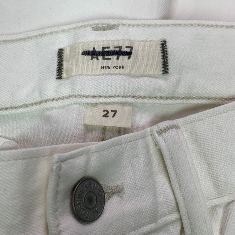 New AE77 Womens Size 27 White 100% Organic &amp; Recycled Cotton Denim Jeans