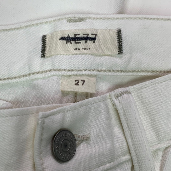 New AE77 Womens Size 27 White 100% Organic &amp; Recycled Cotton Denim Jeans