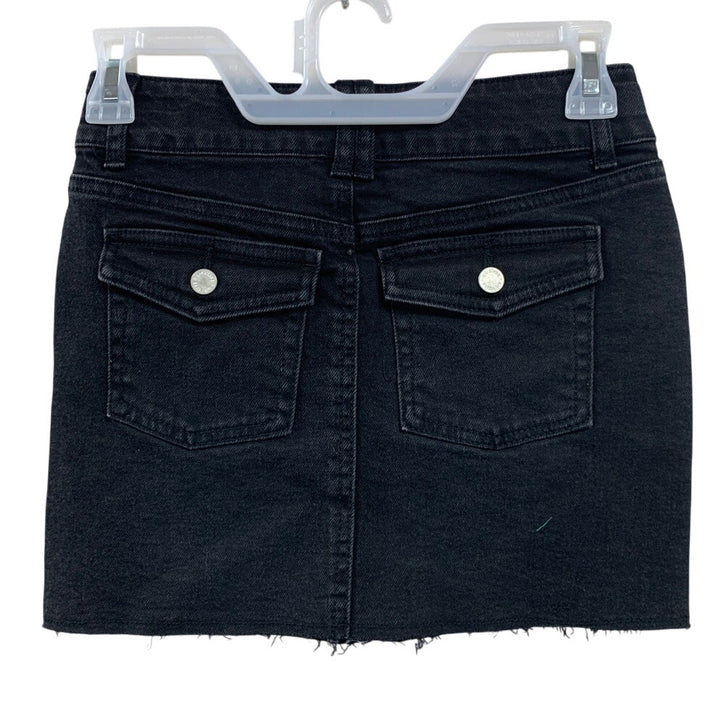 New Art Class Girls Medium (8) Stretch Cotton Black Low Rise Denim Skirt
