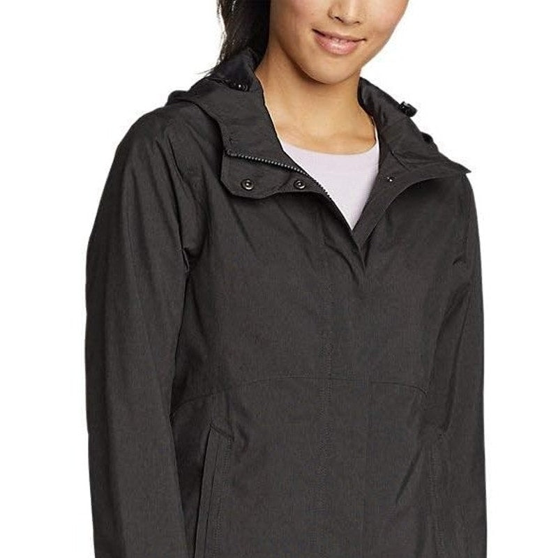 New Eddie Bauer Womens XS Smoke Gray Eastsound Storm Repel DWR Trench Coat