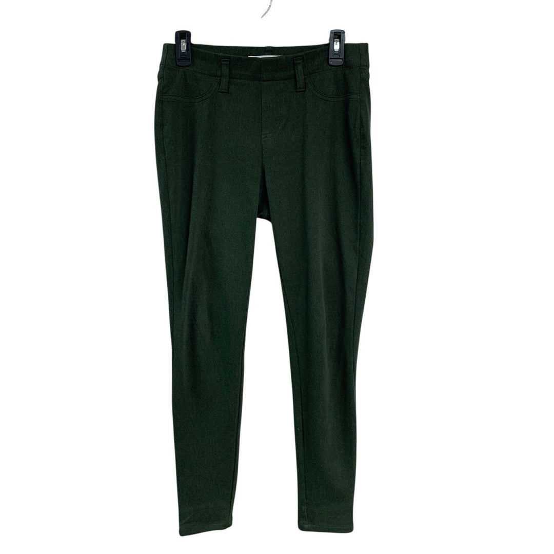 Amazon Essentials Womens Small Regular Green Cotton Blend Flat Front Pants