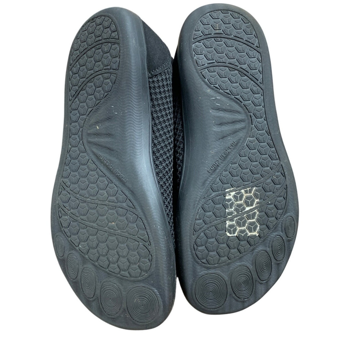 LeIsfIt Womens 10.5 Black Mesh Wide Diabetic Adjustable Barefoot Walking Shoes