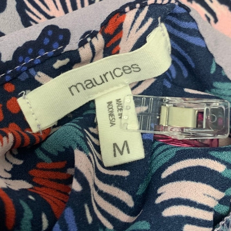 Maurices Womens Medium Sleeveless Floral 100% Polyester Flowy Tank Top Shirt