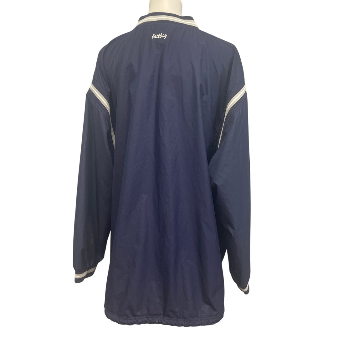 EastBay Mens 2XL Long Sleeve Lined Drawstring Waist V Neck Pullover Jacket
