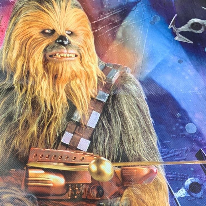 Star Wars Chewbacca Chewy Tie Fighter Double Handle Shopper Tote Bag