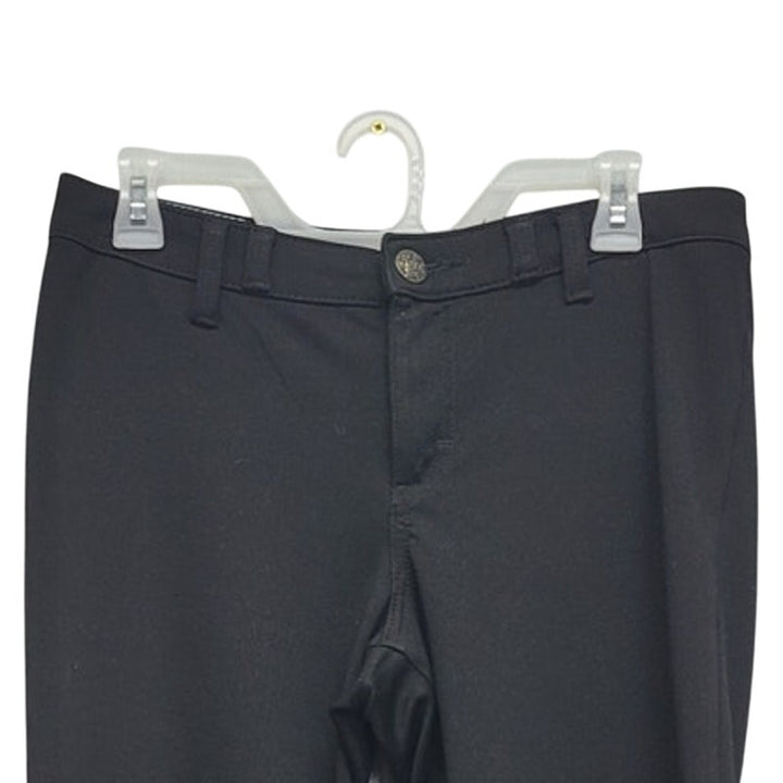 Rock 47 Womens 28X34 Black PolyRayon Spandex Wide Leg Flat Front Hemmed Pants