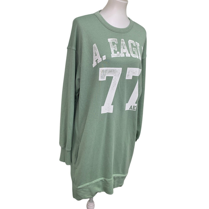 New American Eagle Womens Medium AE77 Long Sleeve Crew Neck Sweatshirt Dress