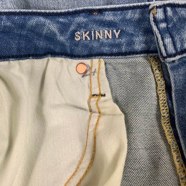 New American Eagle Mens 32 X 32 Cotton Blend Airflex+ Skinny Denim Blue Jeans