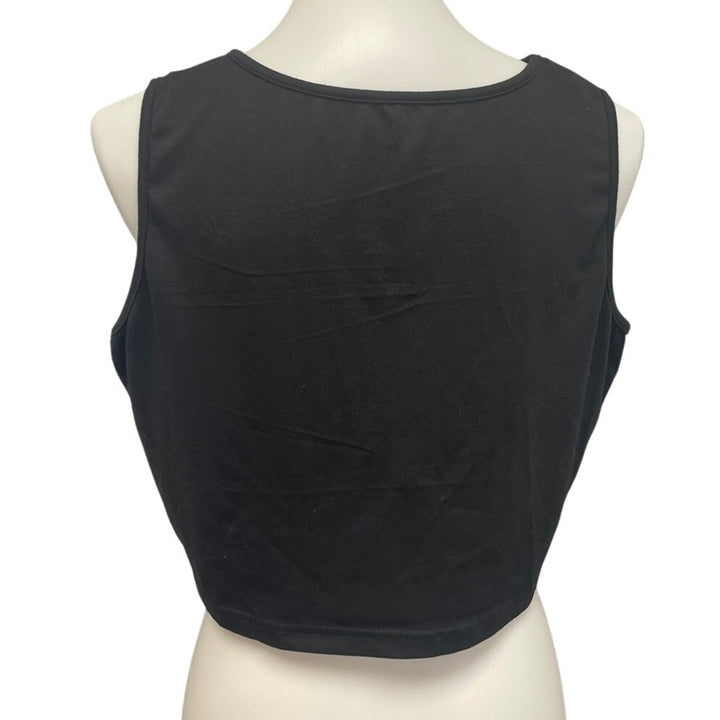 Lot of 3 Womens XL 100% Polyester Mushroom Sun Moon Cropped Tank Tops