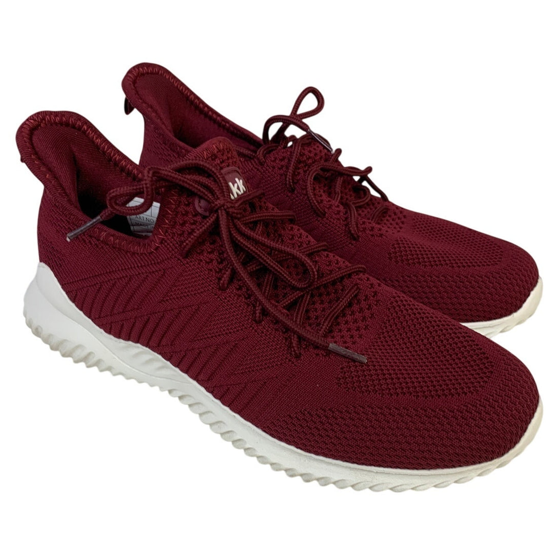 Akk Womens Size 10.5 Wine Red Sneakers Lace Up Closed Round Toe Tennis Shoes