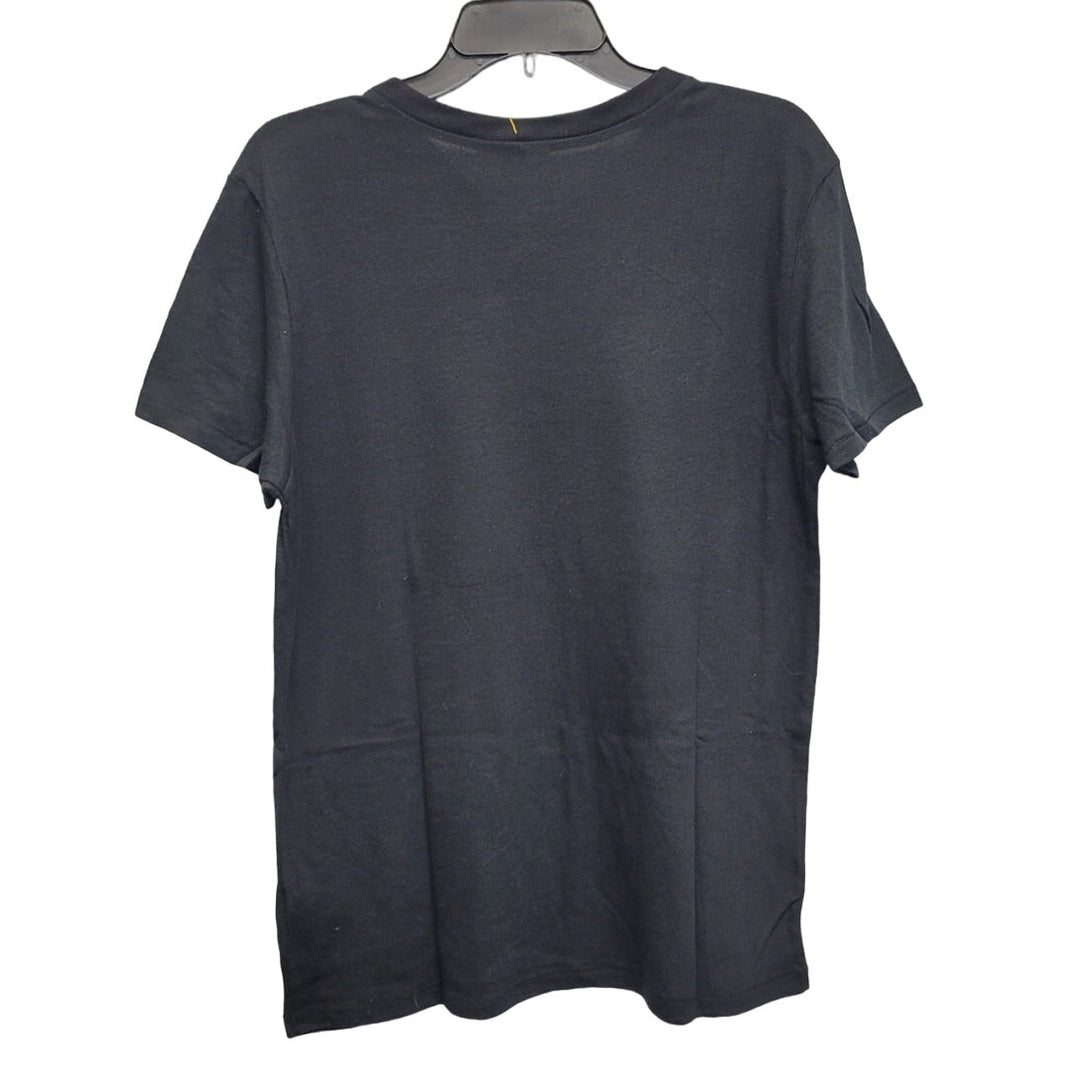 New Hand Printed Upcycled Child Small Cat Kitten Colorblock Short Sleeve Tee