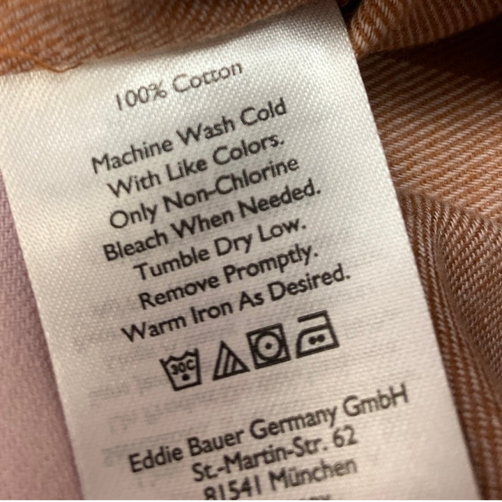 New Eddie Bauer Womens Pink Rust Lightweight Forest Flannel Button Up Shirt