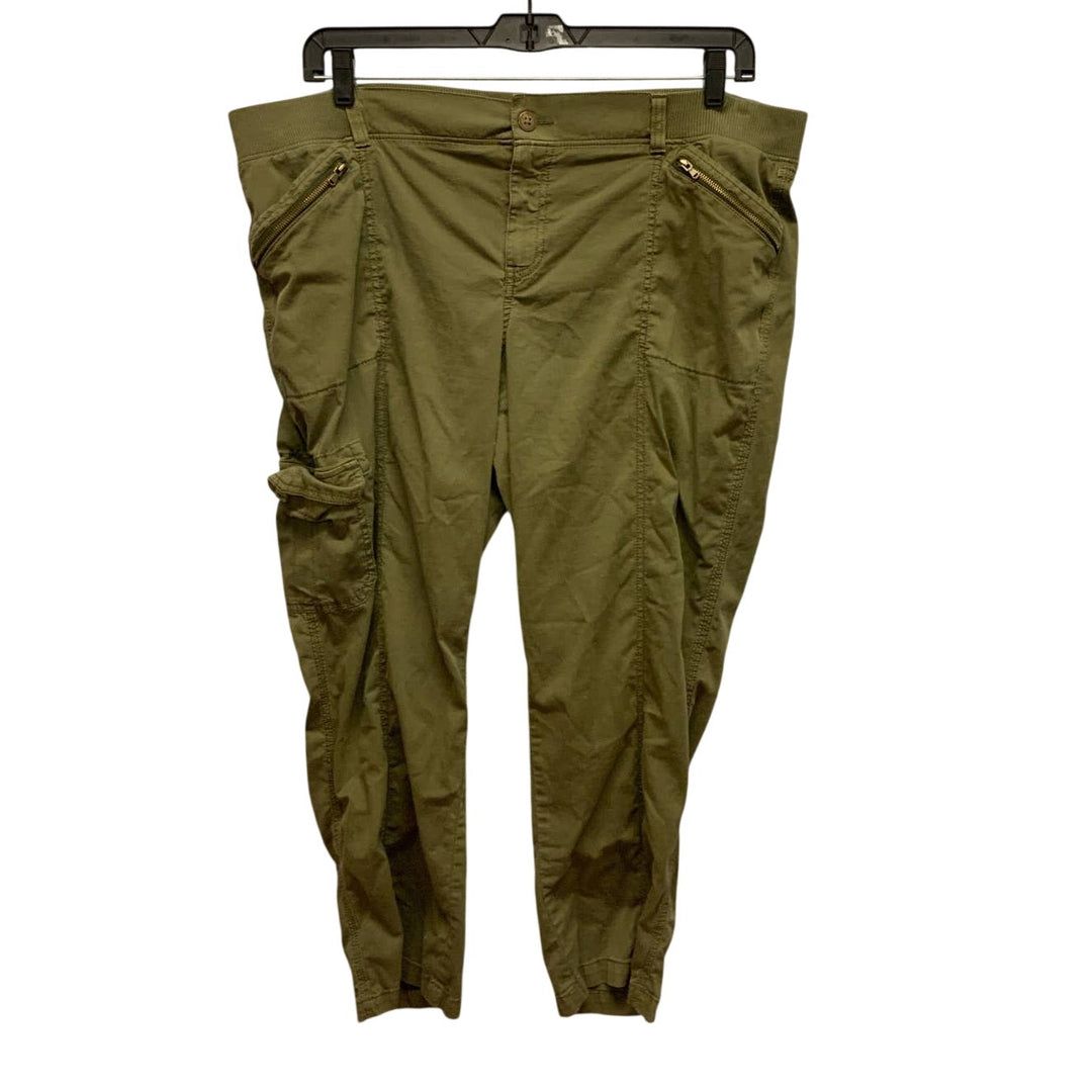 Sonoma Goods for Life Plus Size 18 Olive Green Cotton Blend Cargo Pants