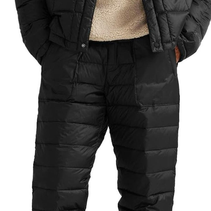 New Eddie Bauer Mens Medium Black Cirruslite 650 FP Down Puffer Drawstring Pants