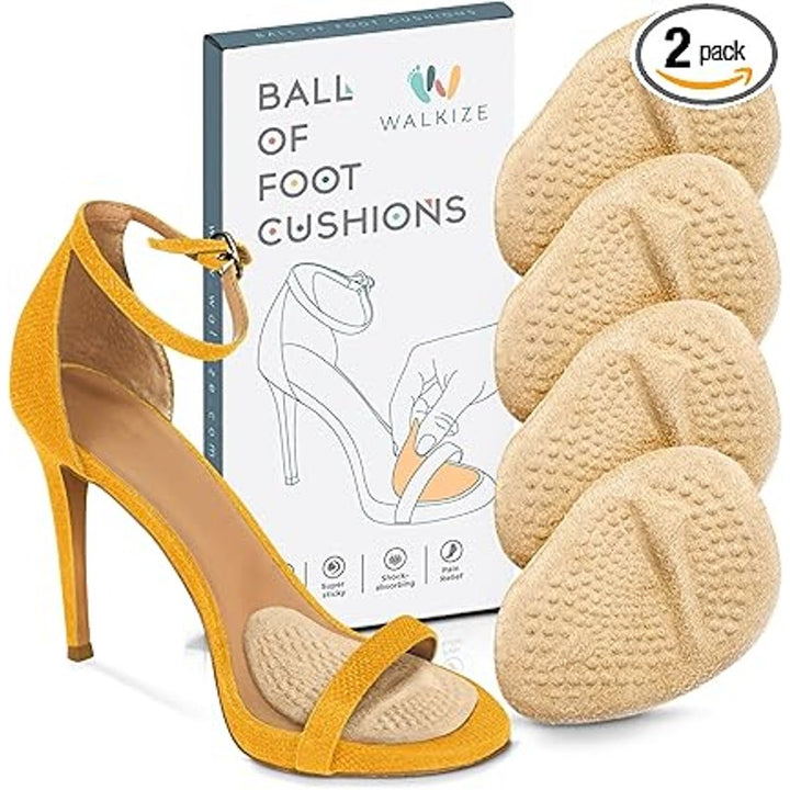 New Walkize Dark Tan Self-Adhesive Ball-of-Foot Shoe Cushions