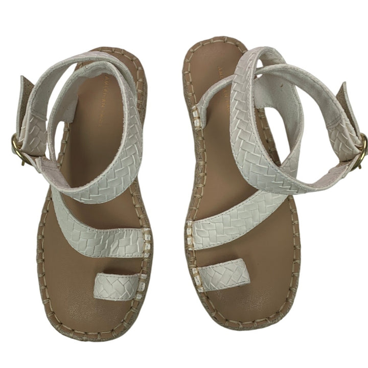 New American Eagle Womens US Size 8 Espadrille Ankle Wrap Faux Leather Sandals