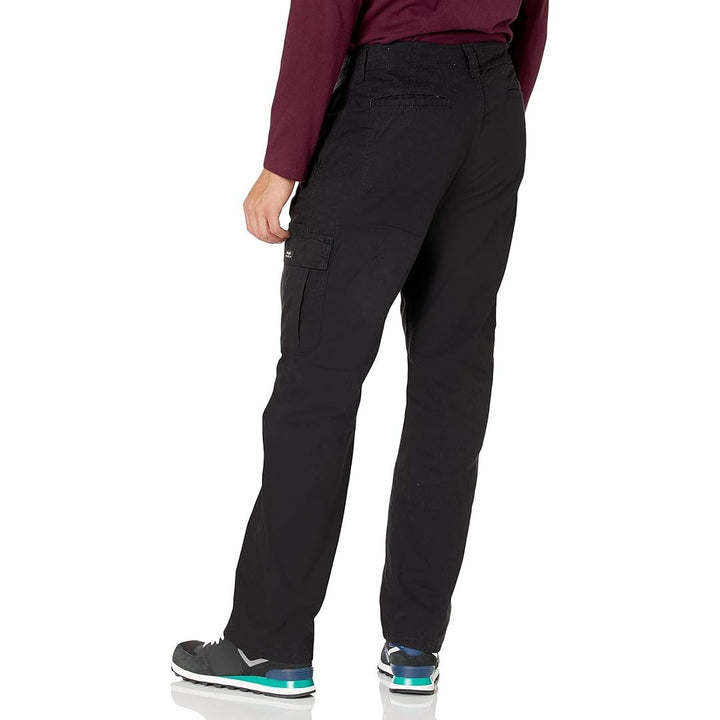 NWT New Wrangler Authentics Mens 46X30 Black Relaxed Fit Stretch Cargo Pants