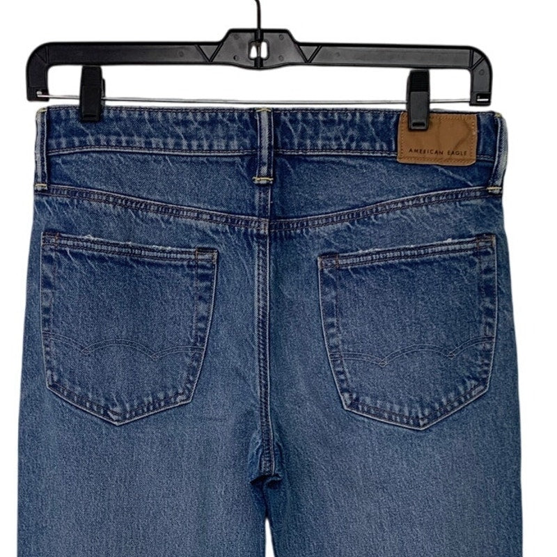 New American Eagle Womens Size 10 Cotton Blend Slim Straight Denim Blue Jeans