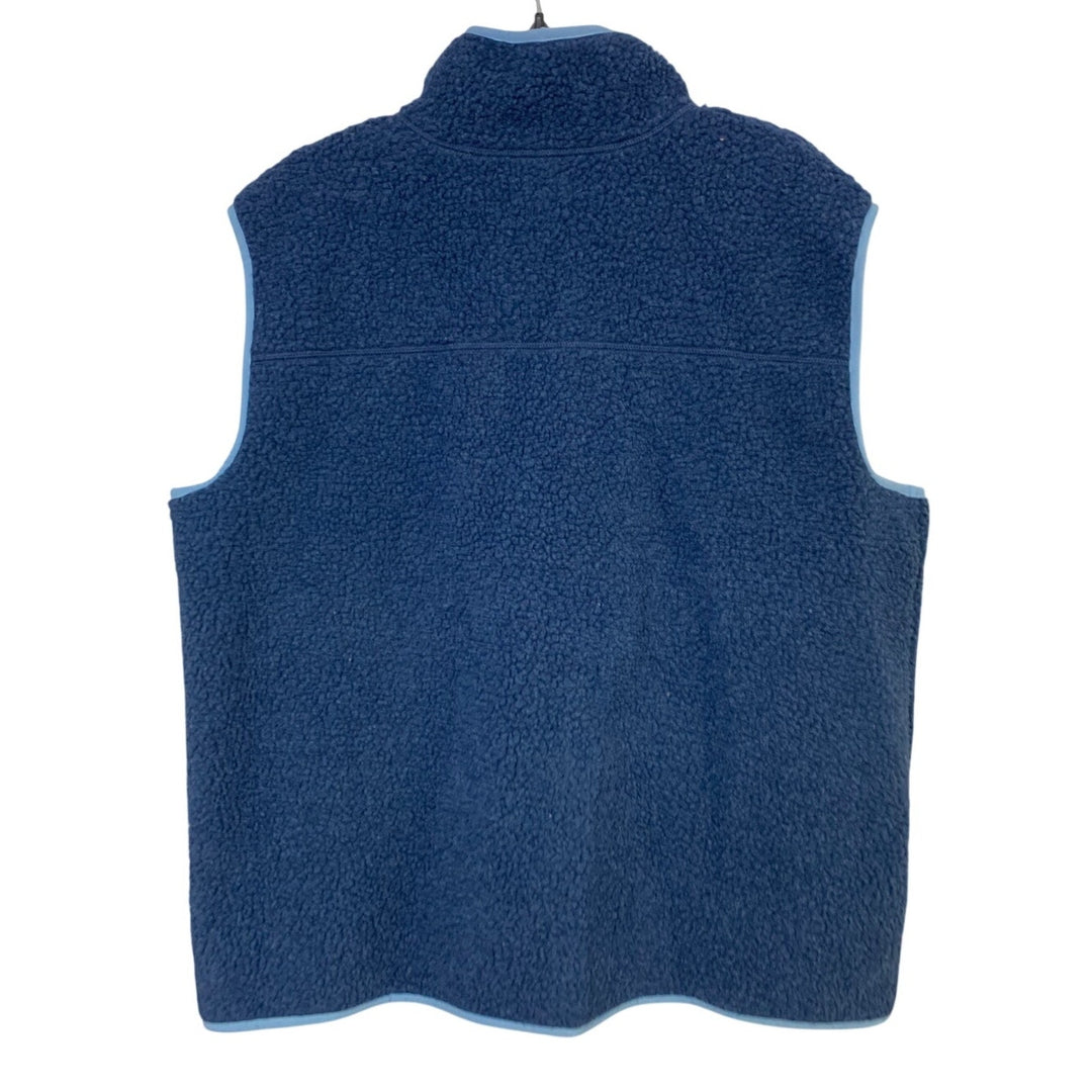 New Eddie Bauer Mens Tall Dusk Blue 100% Polyester Warm Chilali Vest w Pockets