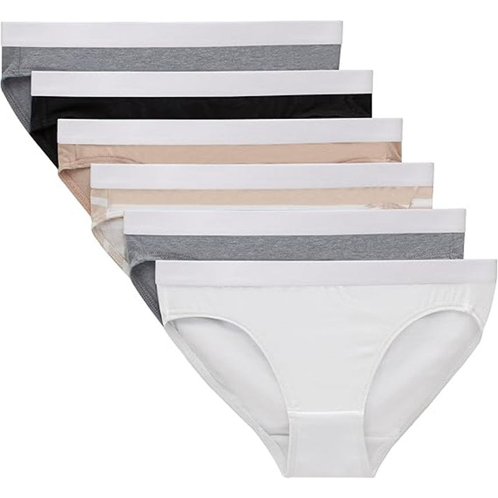 New 6-Pack Hanes Girls Size 14 Originals Stretch Cotton Hipster Bikini Panties