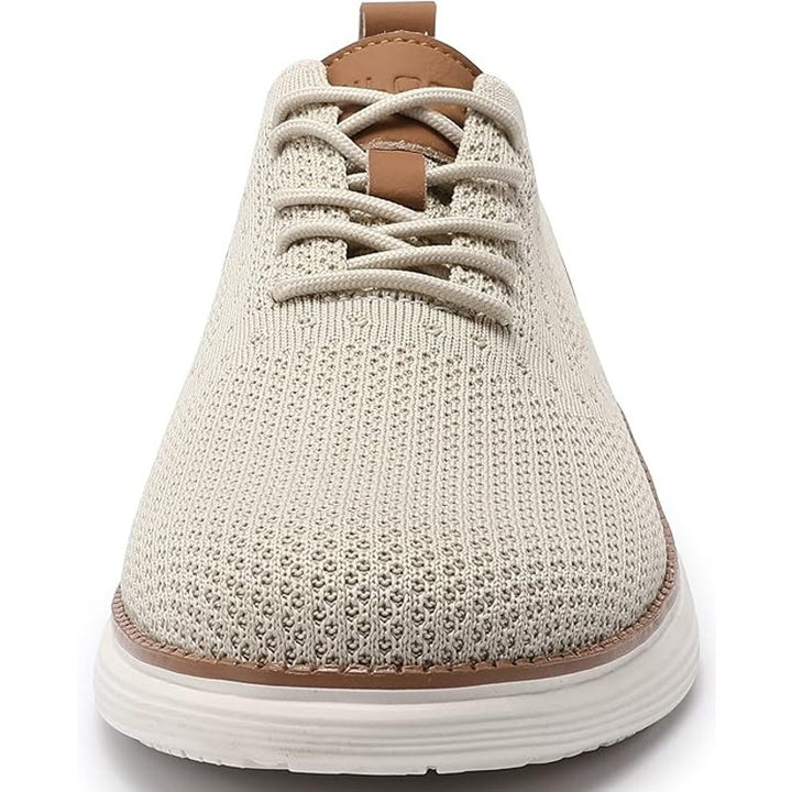 Vilocy Mens Size 10 Tan Brown Lace Up Knit Mesh Casual Oxford Sneakers Shoes