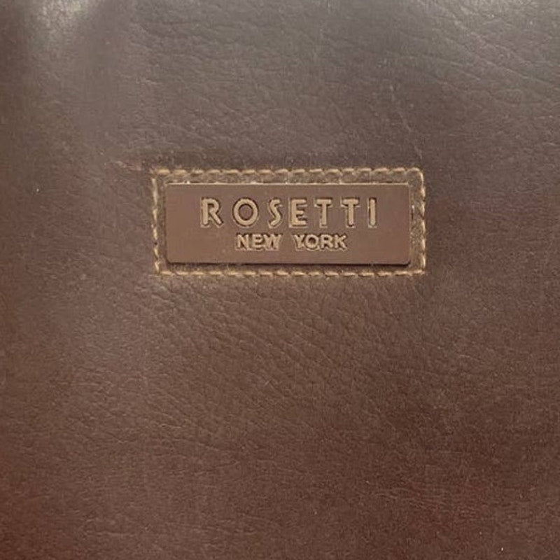 Brown Rosetti New York Faux Leather Brown Vinyl Double Handle Handbag Purse Bag