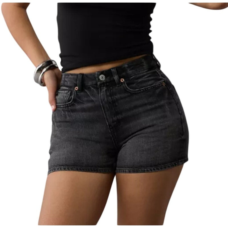 New American Eagle Womens Size 2  Curvy Mom Short Jorts Denim Jean Shorts