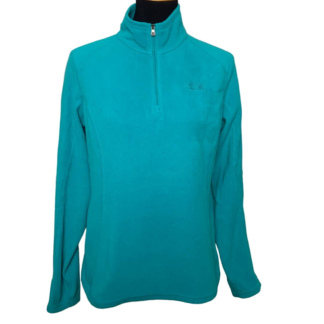 The North Face Womens Medium 1/4 Zip Polartec Long Sleeve Fleece Pullover Top