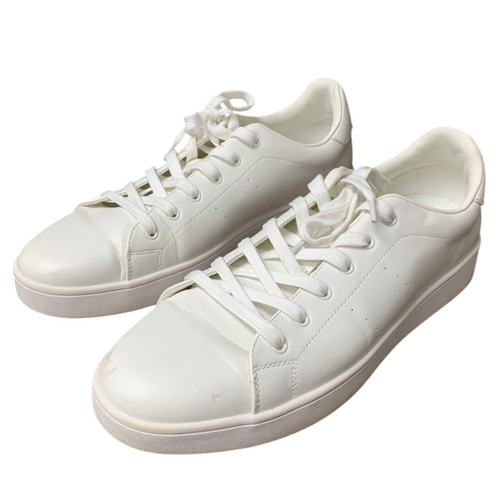 Bruno Marc Mens Size 10.5 White Faux Leather Casual Dress Sneaker Business Shoes