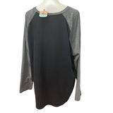 Hand Printed 3XL Upcycled Long Sleeve Giant Fall Pumpkin Cotton Blend Tee Shirt